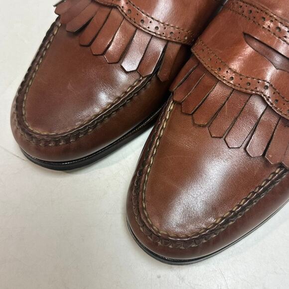 NEW HEELS Polo Ralph Lauren x Rancourt & Co. Brogue Kiltie Loafer Brown USA 9.5 - Picture 8 of 14